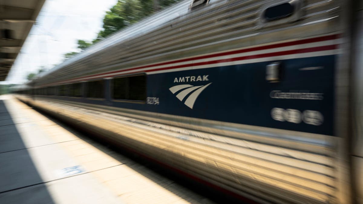 Amtrak Train moving
